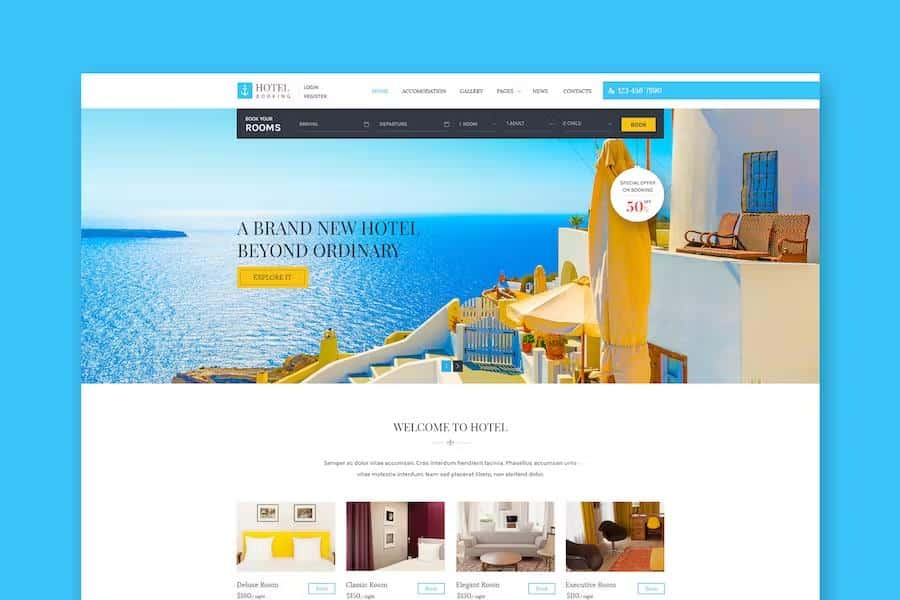 HOTEL BOOKING – HTML TEMPLATE FOR HOTELS
